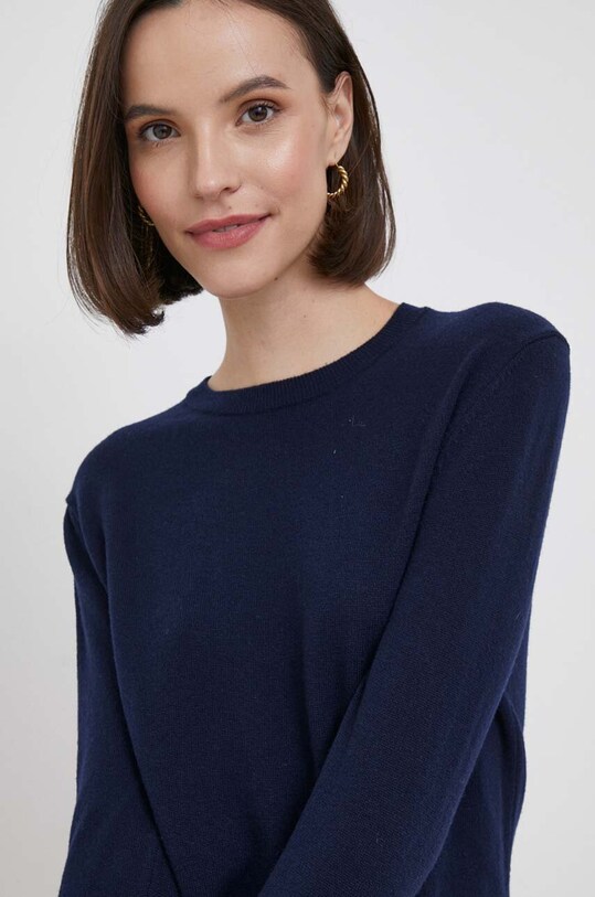United Colors of Benetton sweter wełniany granatowy 1002D1K01.016.