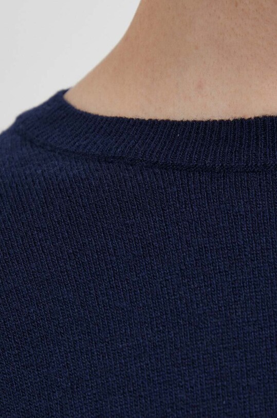 United Colors of Benetton sweter wełniany 1002D1K01.016. granatowy