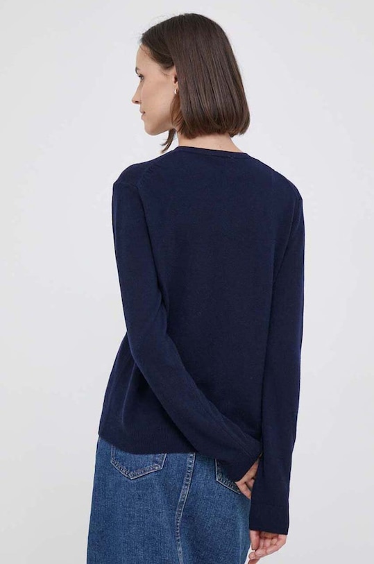 Odzież United Colors of Benetton kardigan wełniany 1002D5485.016 granatowy