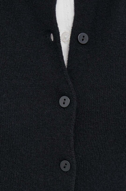 United Colors of Benetton gyapjú kardigán 1002D5485.100 fekete