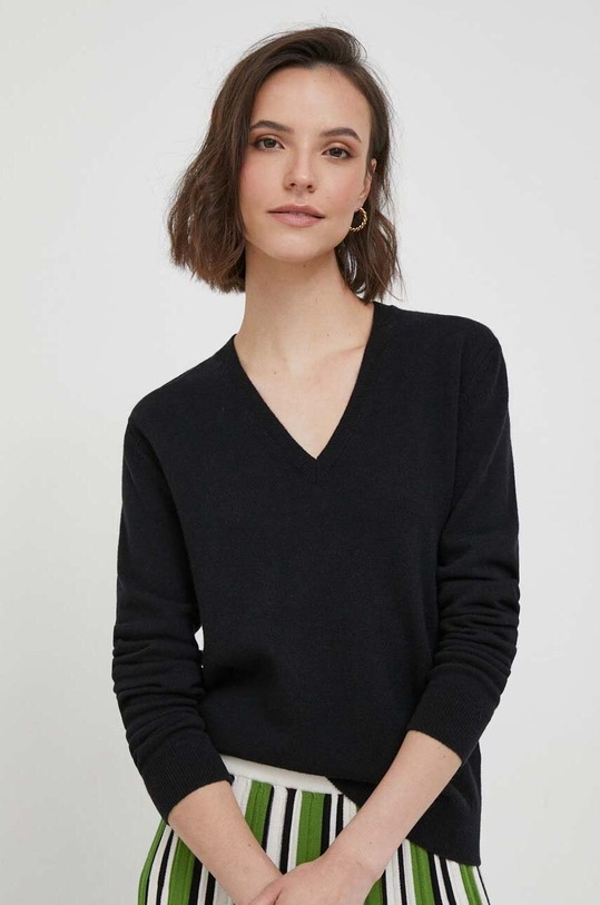 Vuneni pulover United Colors of Benetton bez uzorka crna 1002D4488.100..