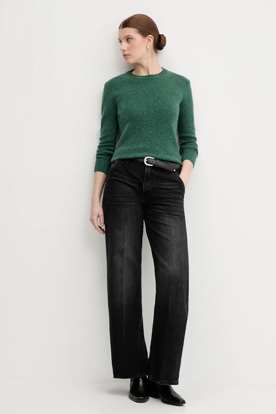 United Colors of Benetton sweter wełniany 103ME1N23.507 zielony AA00