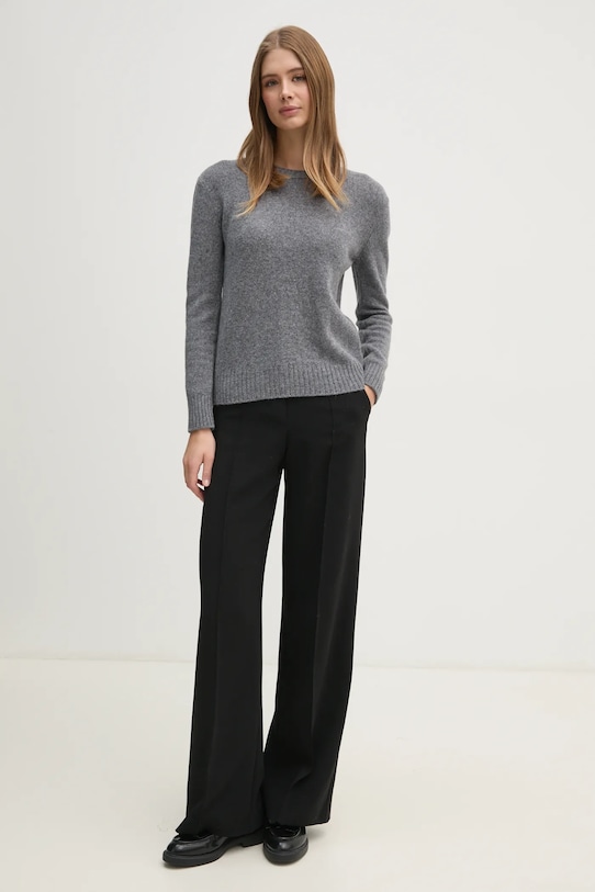 United Colors of Benetton sweter wełniany 103ME1N23.507 szary AA00