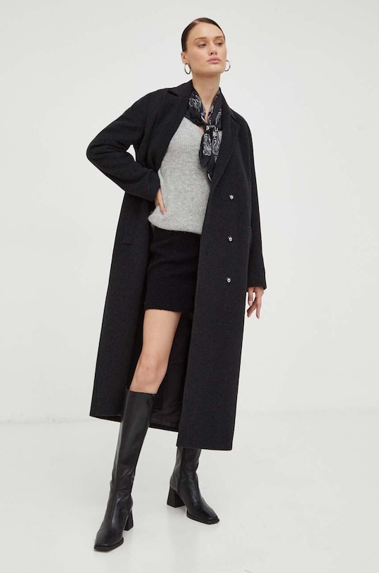 Gestuz sweter wełniany 10905932 szary AA00