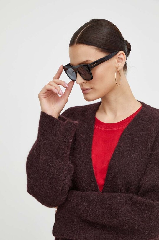 Gestuz cardigan din lana burgundia 10906724