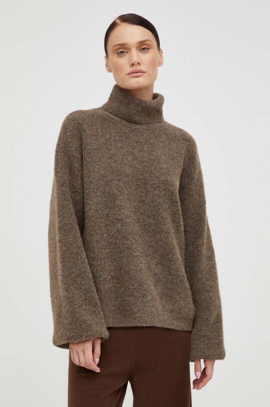Gestuz sweter wełniany wełna beżowy 10906730