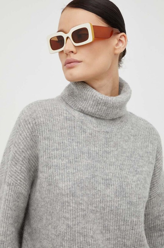 Gestuz sweter wełniany szary 10906730