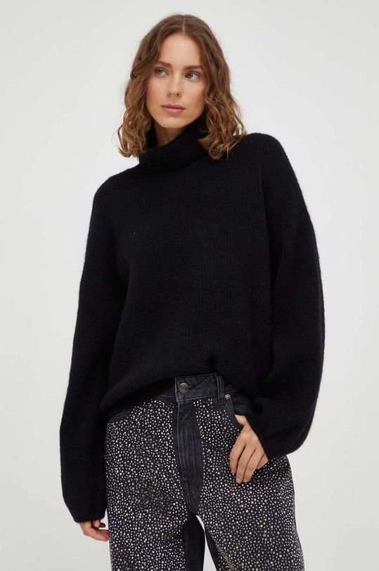 Gestuz sweter wełniany wełna czarny 10906730