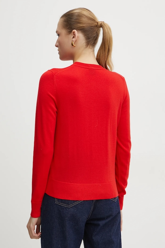 Ρούχα Μάλλινη ζακέτα BOSS 50492552 κόκκινο