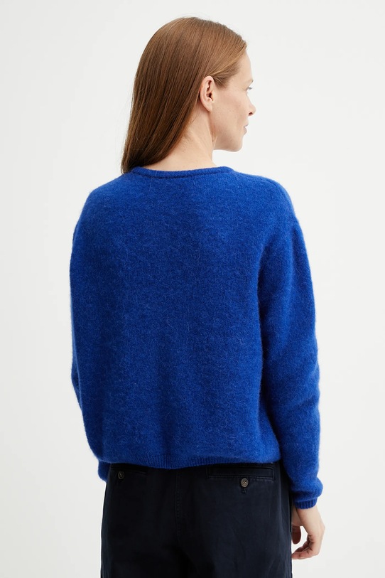 Odzież American Vintage kardigan wełniany GILET ML COL ROND VITO19E niebieski