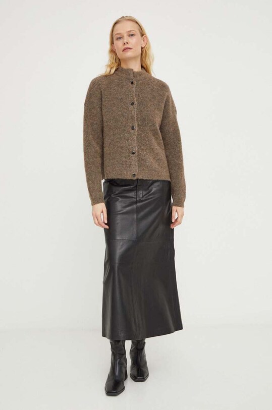 Vlněný svetr Gestuz 10905931 hnědá AA00