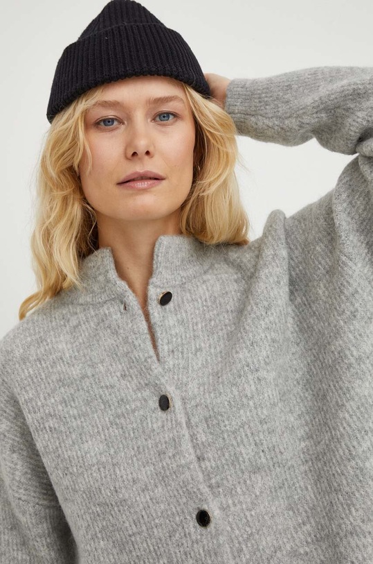 Vlněný svetr Gestuz šedá 10905931