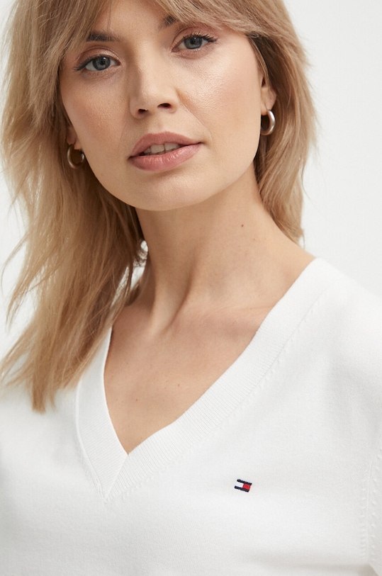 Πουλόβερ Tommy Hilfiger μπεζ WW0WW42049