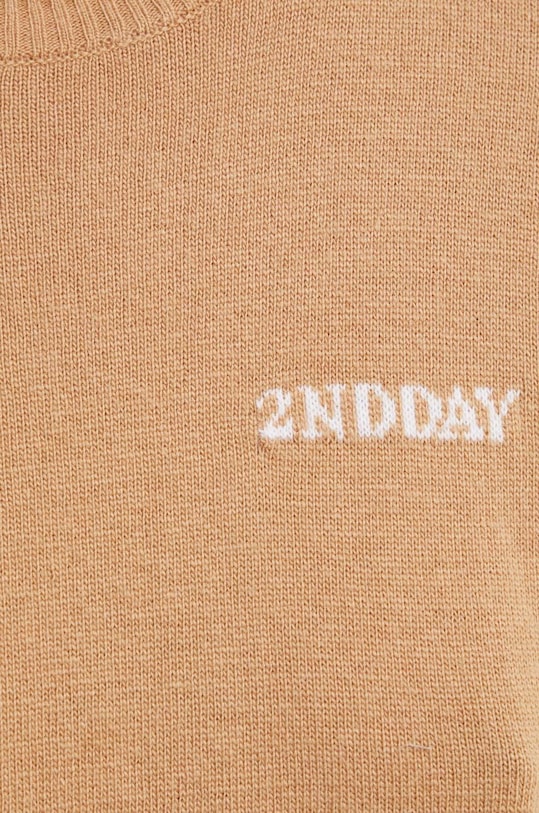 2NDDAY gyapjúkeverék pulóver Lance 2000340408 barna