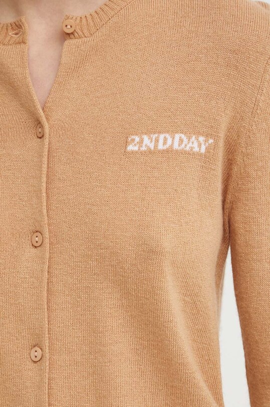 Кардиган з домішкою вовни 2NDDAY 2ND Vinny TT - Soft Wool Blen 2000341408 коричневий