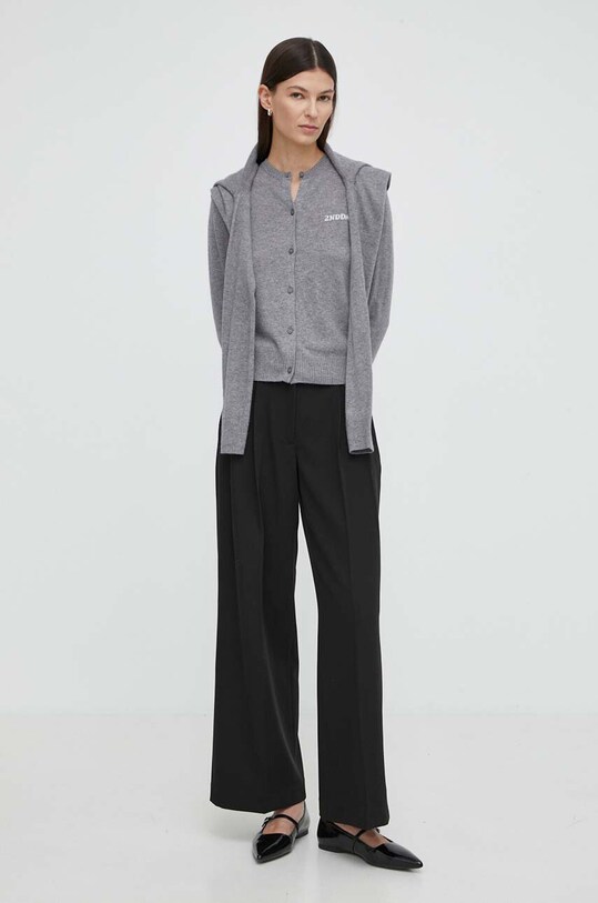 2NDDAY kardigan z domieszką wełny 2ND Vinny TT - Soft Wool Blen 2000341408 szary AA00