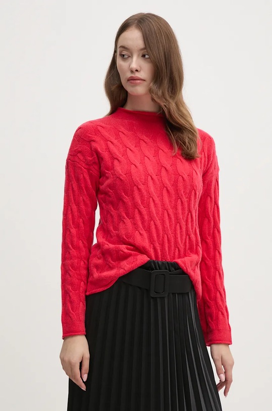 Πουλόβερ με προσθήκη μαλλιού United Colors of Benetton με μείγμα μαλλιού κόκκινο 1335D2467