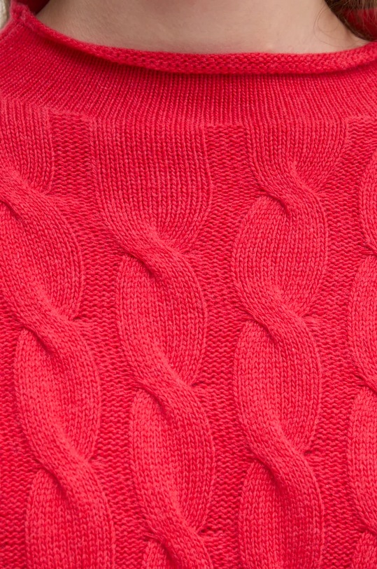 Pulover s dodatkom vune United Colors of Benetton 1335D2467 crvena