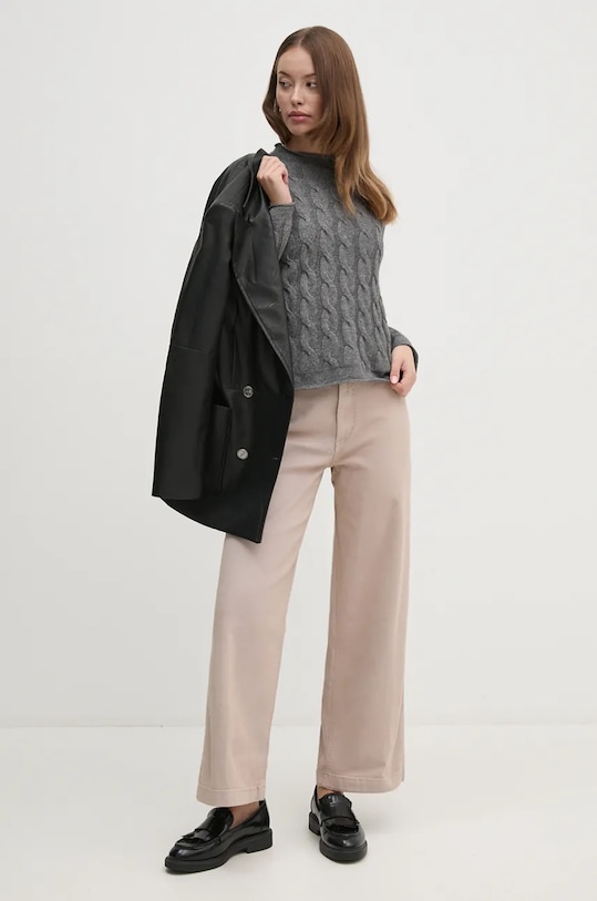 United Colors of Benetton sweter z domieszką wełny 1335D2467 szary AA00