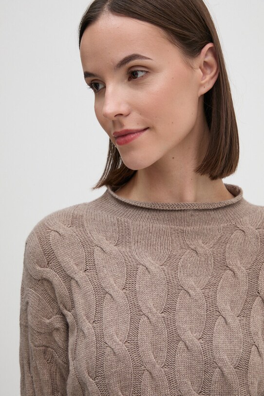 United Colors of Benetton maglione in misto lana marrone 1335D2467