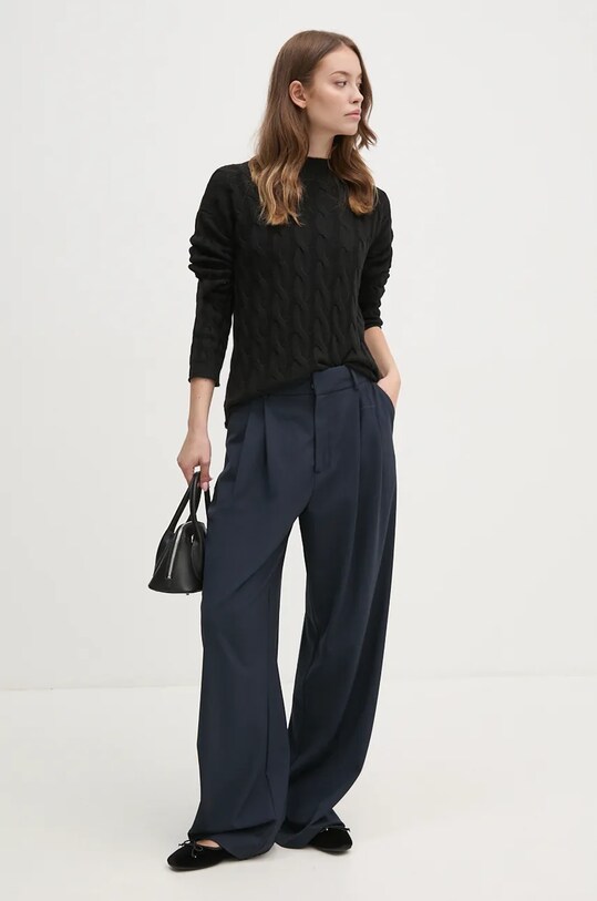 United Colors of Benetton pulover din amestec de lana 1335D2467 negru AA00