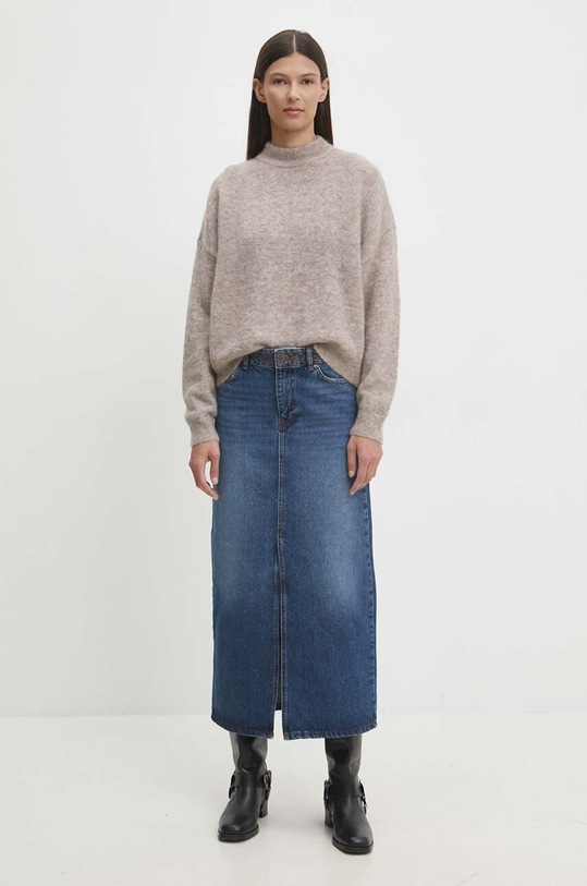 Gestuz sweter wełniany 10909330 beżowy AA00