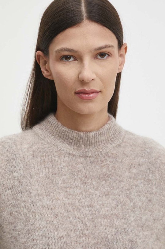 Gestuz sweter wełniany beżowy 10909330