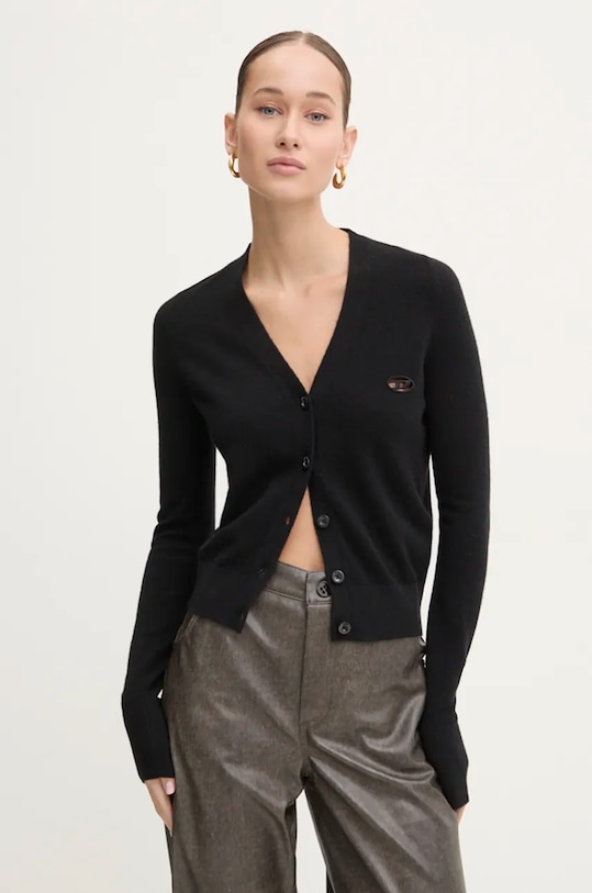 Шерстяной кардиган Diesel M-ARTE остальные чёрный A13015.0GEAY