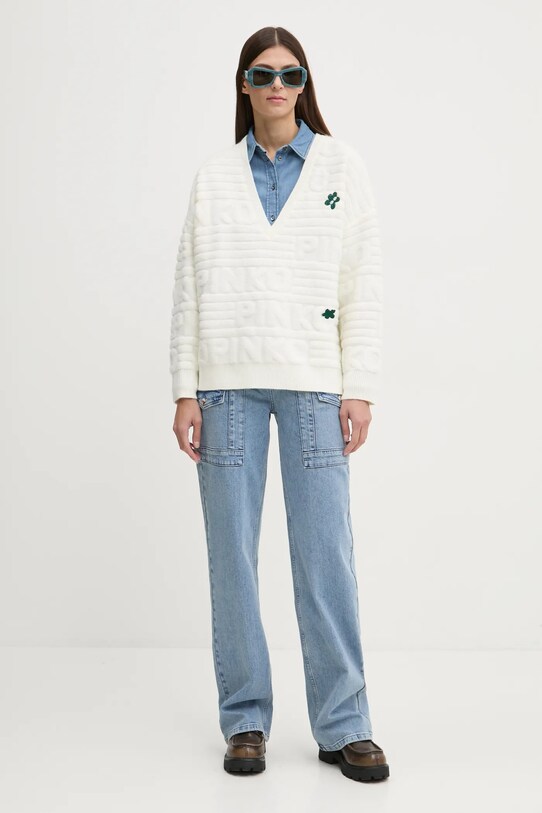Sweter Creative Upcycling 101581.A117. beżowy AA00