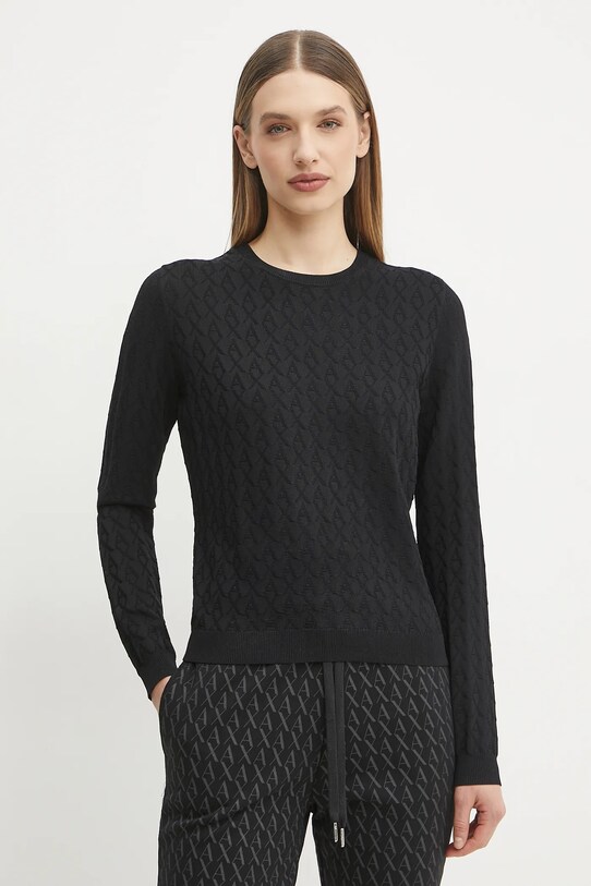 Armani Exchange pulóver sima fekete XW000910.AF10352.NOS