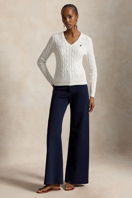 Odzież Polo Ralph Lauren sweter bawełniany damski 211971870 biały