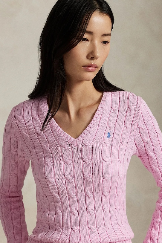 Polo Ralph Lauren sweter bawełniany pomarańczowy 211971870