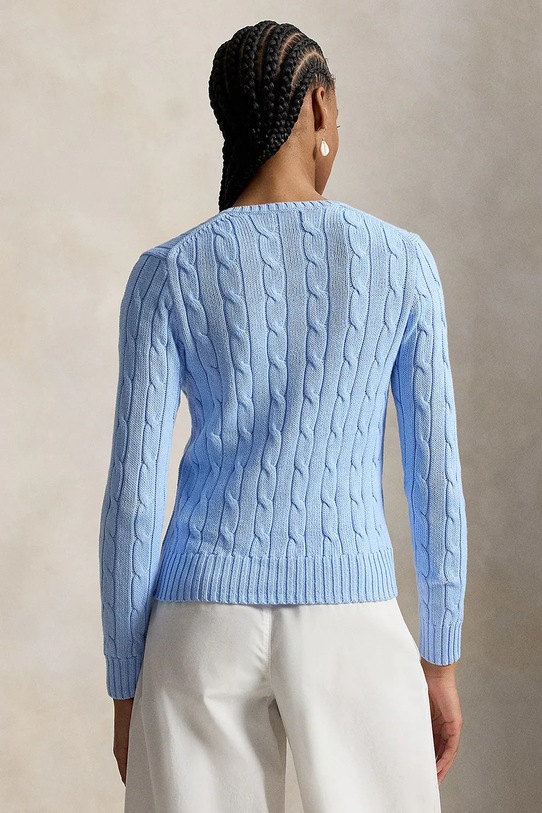 Polo Ralph Lauren светр бавовняний жіночий 211971870 блакитний AA00