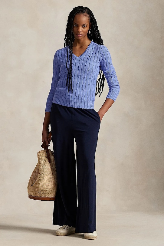 Odzież Polo Ralph Lauren sweter bawełniany 211971870 niebieski