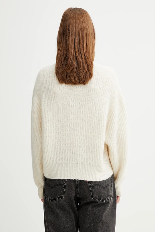 Odzież American Vintage sweter z domieszką wełny EAST18Q beżowy