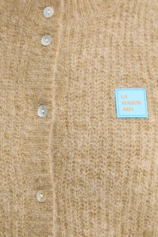 American Vintage kamizelka z domieszką wełny EAST19MC beżowy