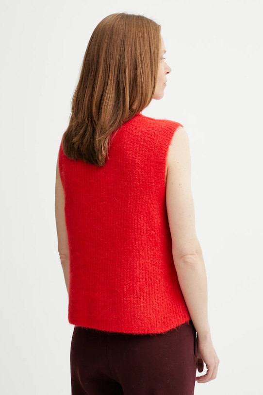 Odzież American Vintage kamizelka z domieszką wełny EAST19MC czerwony