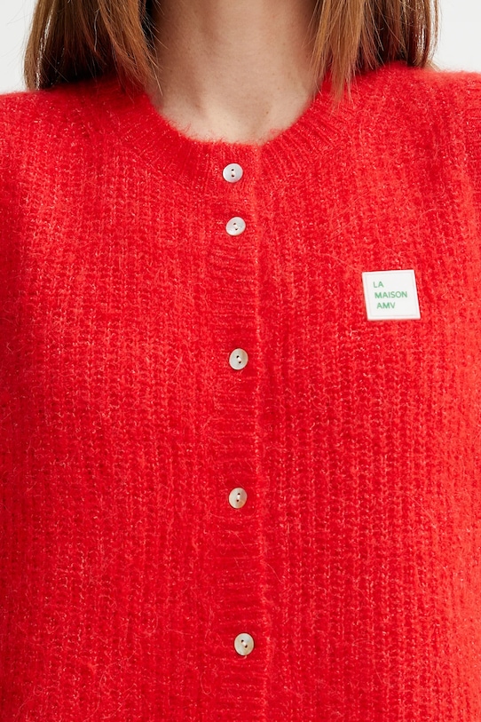 American Vintage kamizelka z domieszką wełny czerwony EAST19MC