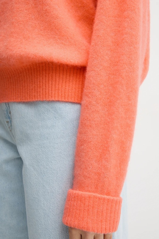 American Vintage sweter wełniany VITO18E pomarańczowy