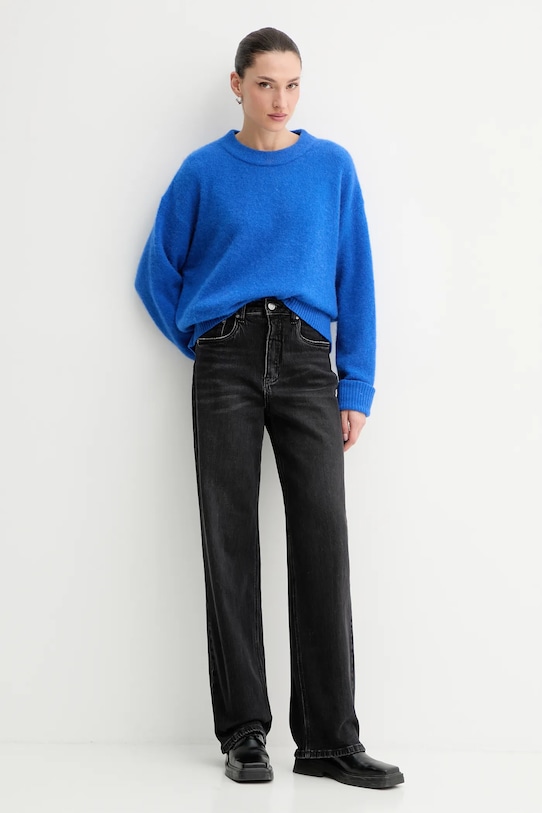 American Vintage sweter wełniany VITO18E fioletowy AA00