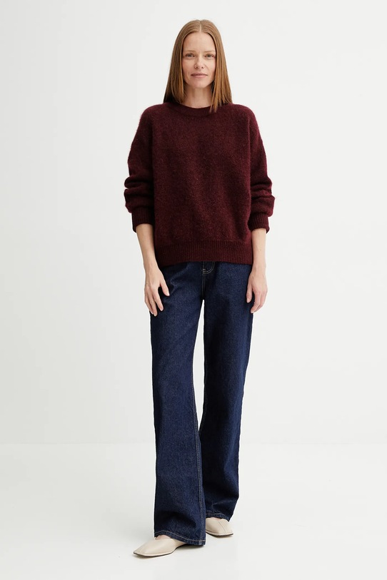 American Vintage sweter wełniany VITO18E bordowy AA00