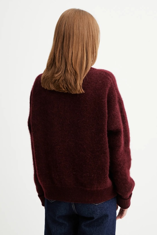 Odzież American Vintage sweter wełniany VITO18E bordowy