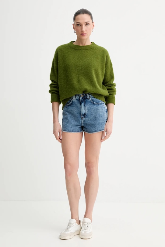 American Vintage sweter wełniany VITO18E zielony AA00