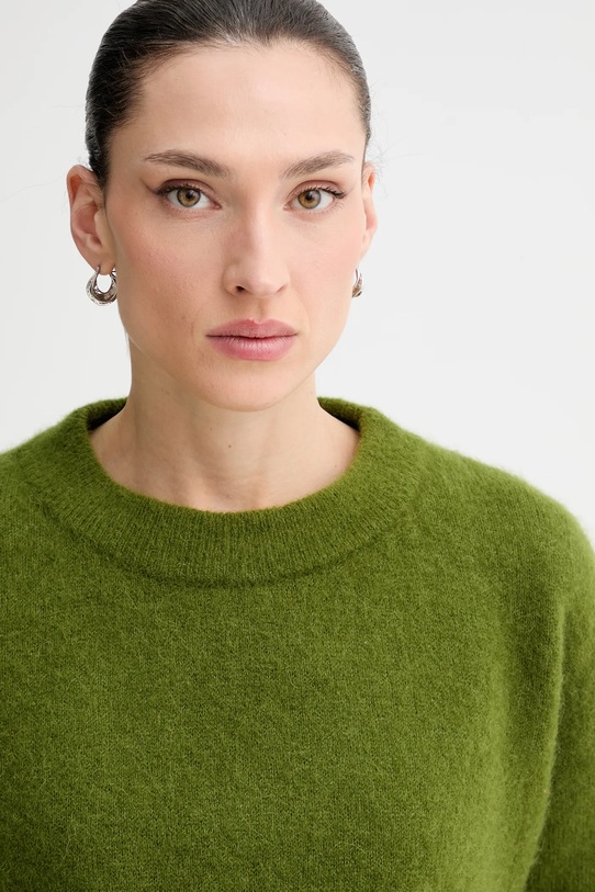 American Vintage sweter wełniany zielony VITO18E