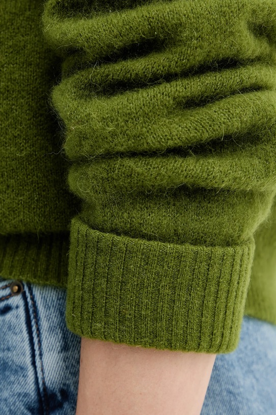 American Vintage sweter wełniany VITO18E zielony