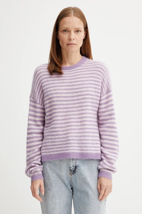 American Vintage maglione in lana lana violetto NEN18C