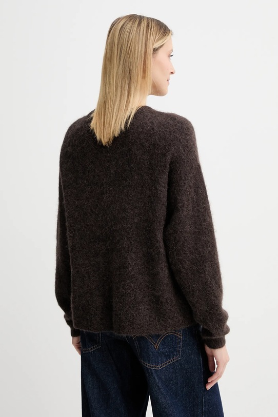 Odzież American Vintage sweter wełniany NEN18C brązowy