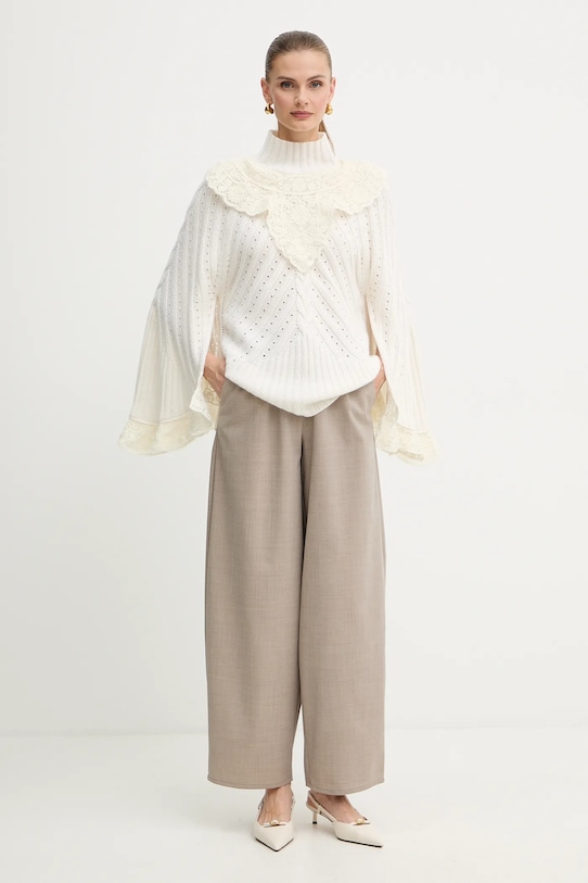 Twinset maglione con lana 252TS3353 beige AA00