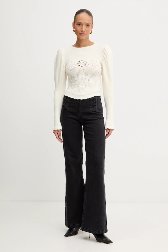 Светр із додаванням вовни Twinset 252TS3380 бежевий AA00