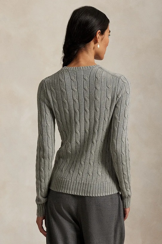 Polo Ralph Lauren sweter z dodatkiem kaszmiru 211971795 szary AA00